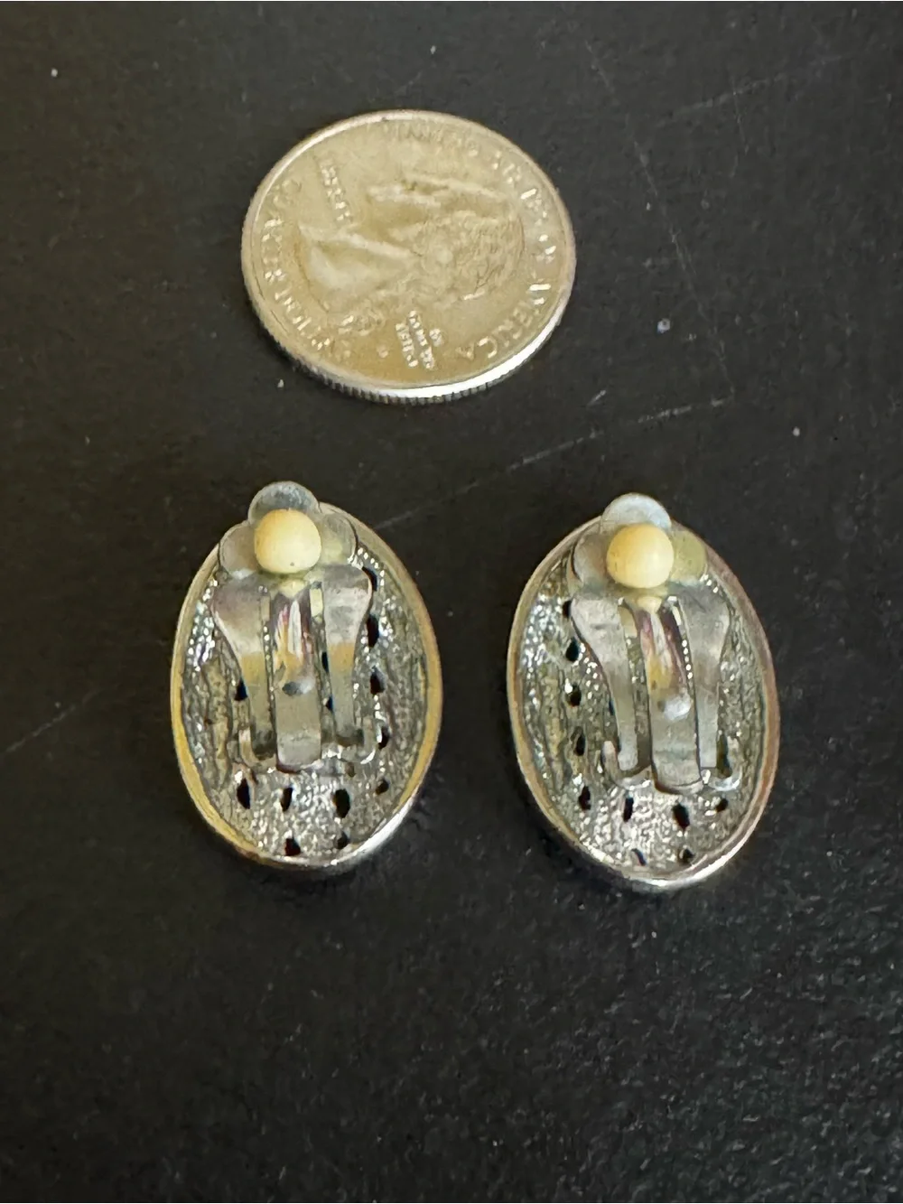 Silver Tone Oval Braided Clip On Earrings